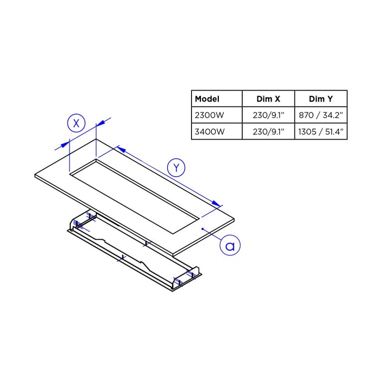 Bromic Inbouwframe voor de Platinum Smart Heat Electric 2300W