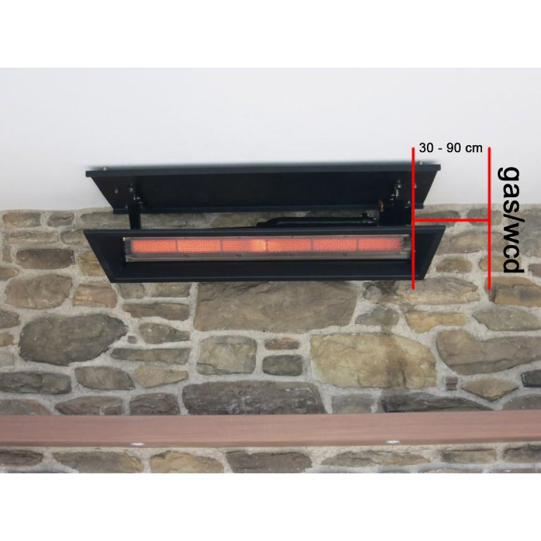 Installatie elektrisch bediende gasheater