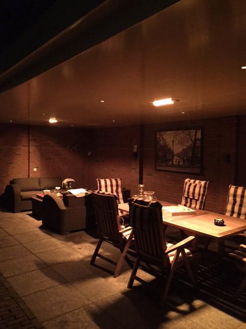 Terrasverwarming zonder licht