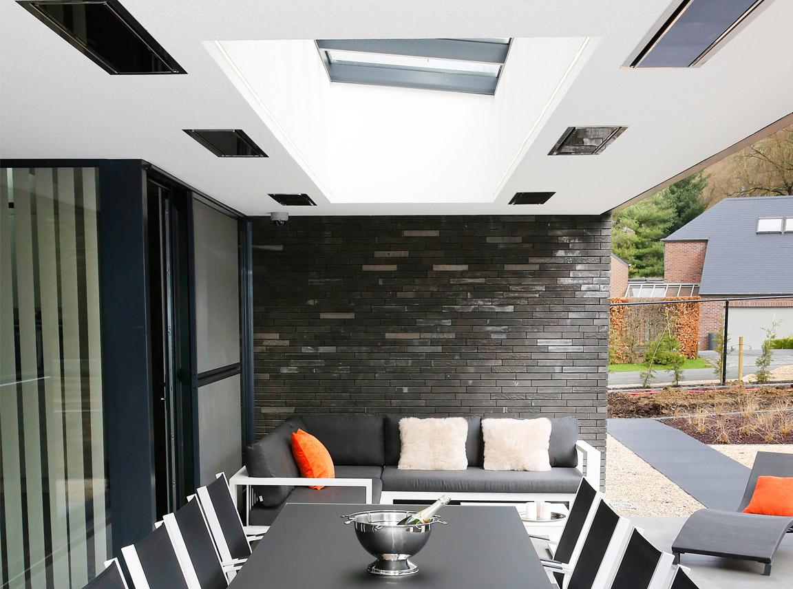 Terrasverwarming inbouwen in het plafond